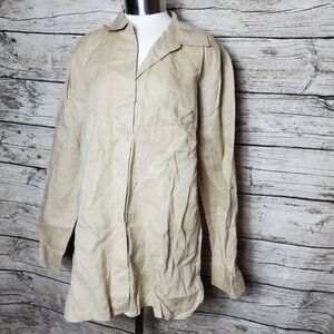 Allison Taylor Button Down Long Sleeve Shirt Size XL 100% Linen
